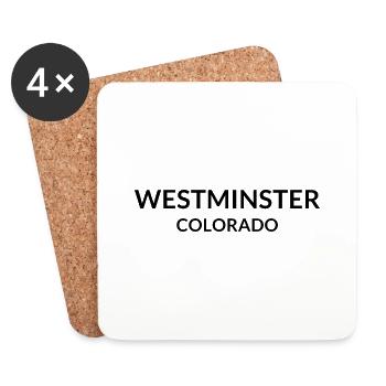 Westminster, Colorado, États-Unis - Dessous de verre (lot de 4) - blanc - Devant