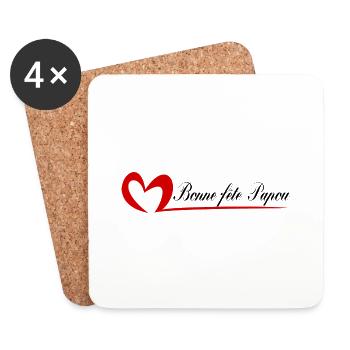 PAPUAN. DAD. FATHER'S DAY. HAPPY FATHER'S DAY. BONN - Coasters (set of 4) - white - Front