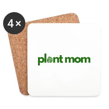 Plant mom - Untersetzer (4er-Set) - Weiß - Vorne