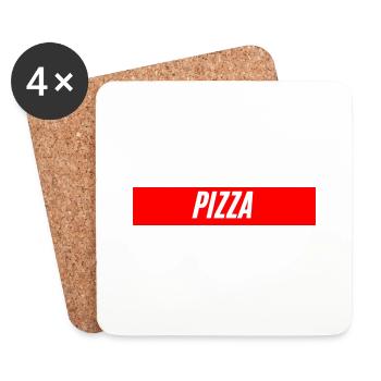 Pizza, dein Lieblingsessen aus Italien - Untersetzer (4er-Set) - Weiß - Vorne