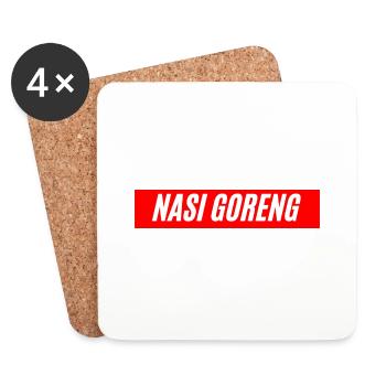 Nasi Goreng, dein Lieblingsessen aus Asien - Untersetzer (4er-Set) - Weiß - Vorne