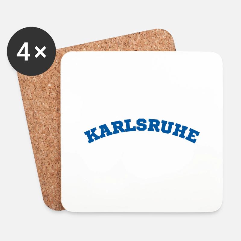 Karlsruhe - Untersetzer (4er-Set) - Weiß