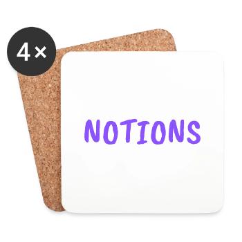 NOTIONS - Coasters (set of 4) - white - Front