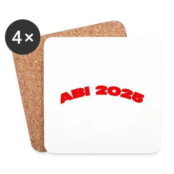 ABI 2025 – Wir lassen’s krachen! 🎉 - Untersetzer (4er-Set) - Weiß - Vorne