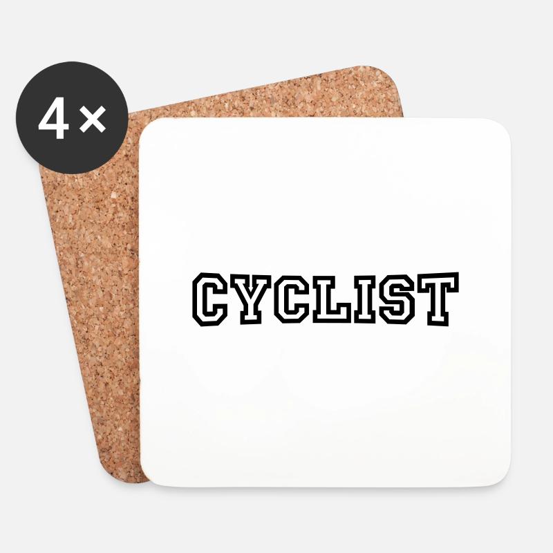 Cyclist - Coasters (set of 4) - white
