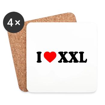 I love xxx - Untersetzer (4er-Set) - Weiß - Vorne