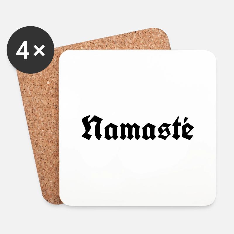 Namasté - Untersetzer (4er-Set) - Weiß