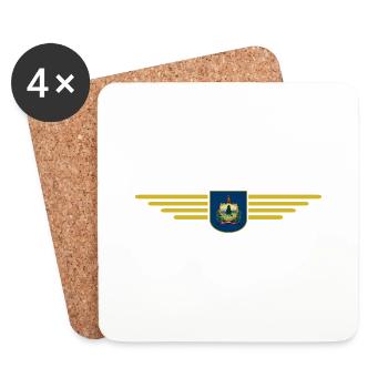 Vermont Fan Shirt – Pure Nature - Coasters (set of 4) - white - Front