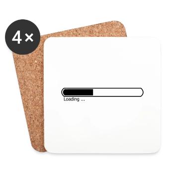 loading - Dessous de verre (lot de 4) - blanc - Devant