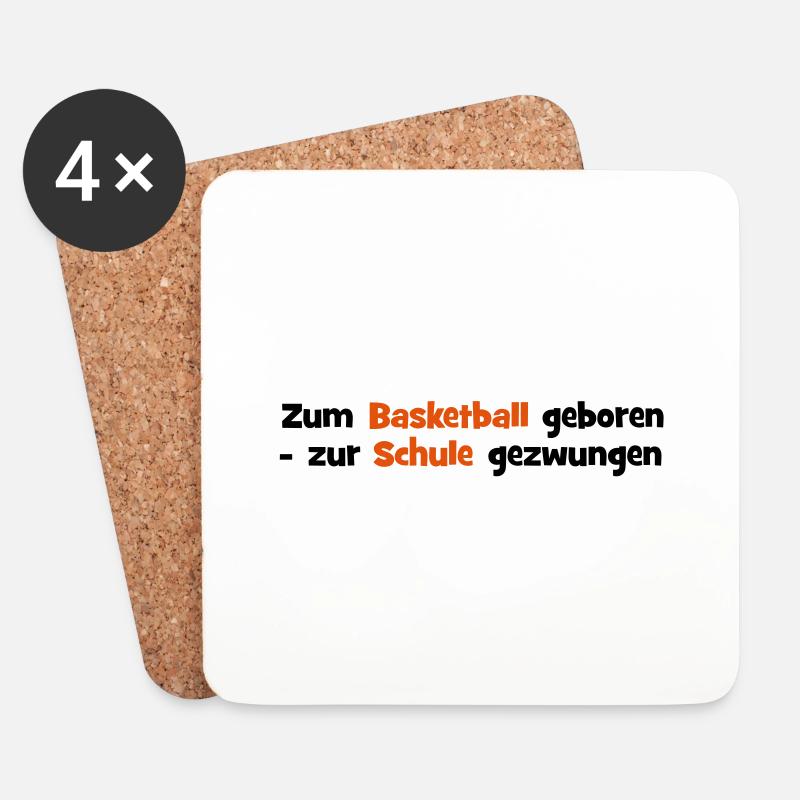 Basketball - Untersetzer (4er-Set) - Weiß