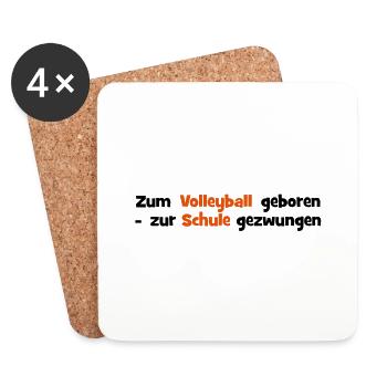 Volleyball - Untersetzer (4er-Set) - Weiß - Vorne