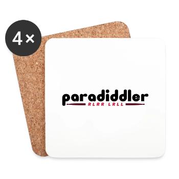 Paradiddler - Untersetzer (4er-Set) - Weiß - Vorne