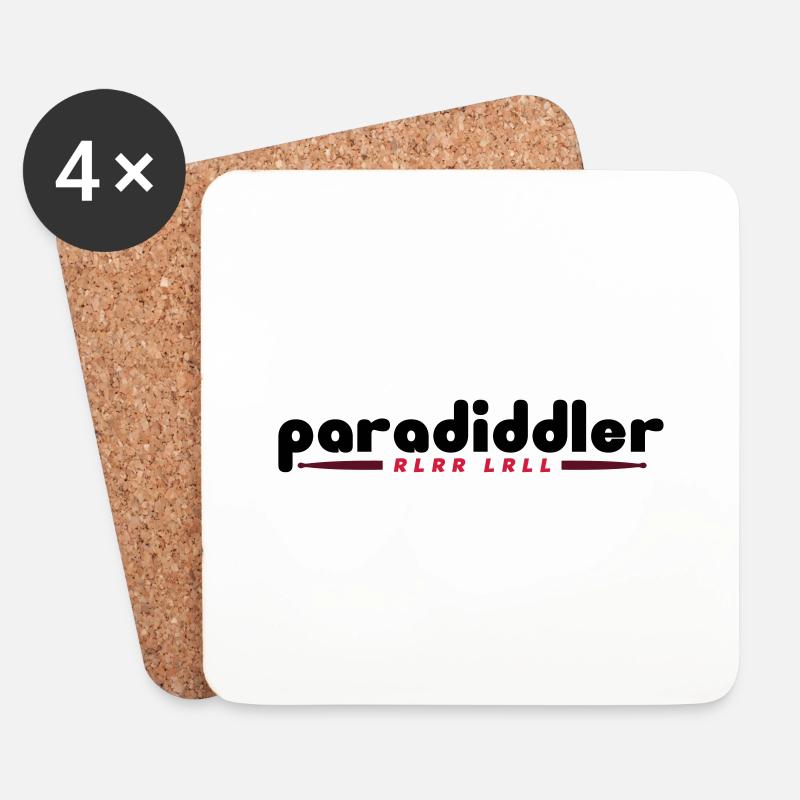 Paradiddler - Untersetzer (4er-Set) - Weiß