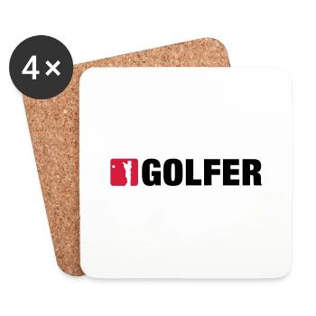 golfer - Untersetzer (4er-Set) - Weiß - Vorne