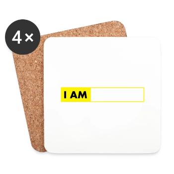 i_am__vec_2 de - Untersetzer (4er-Set) - Weiß - Vorne