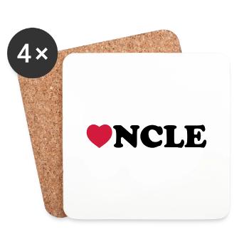 Uncle heart - Coasters (set of 4) - white - Front