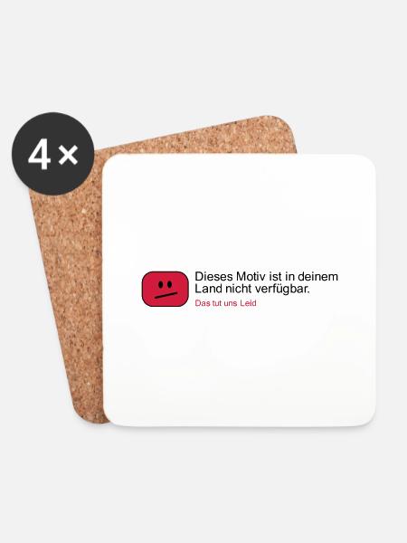Dieses Motiv ist in deinem Land nicht verfügbar - Untersetzer (4er-Set) - Weiß