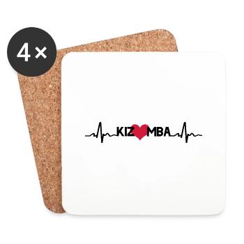 Kizomba Heart - Dessous de verre (lot de 4) - blanc - Devant
