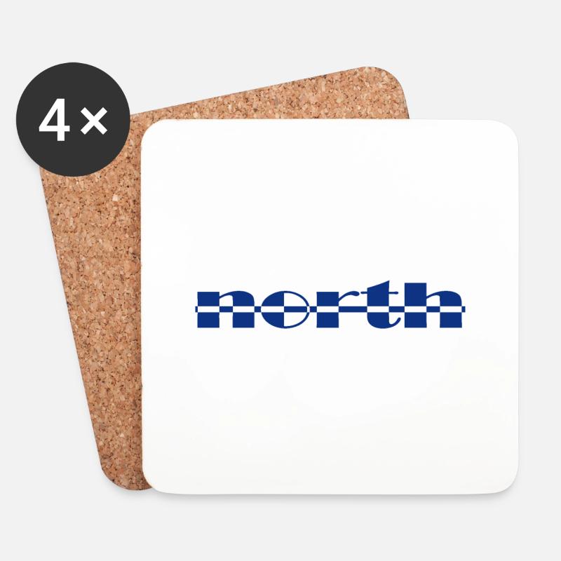 North - Untersetzer (4er-Set) - Weiß