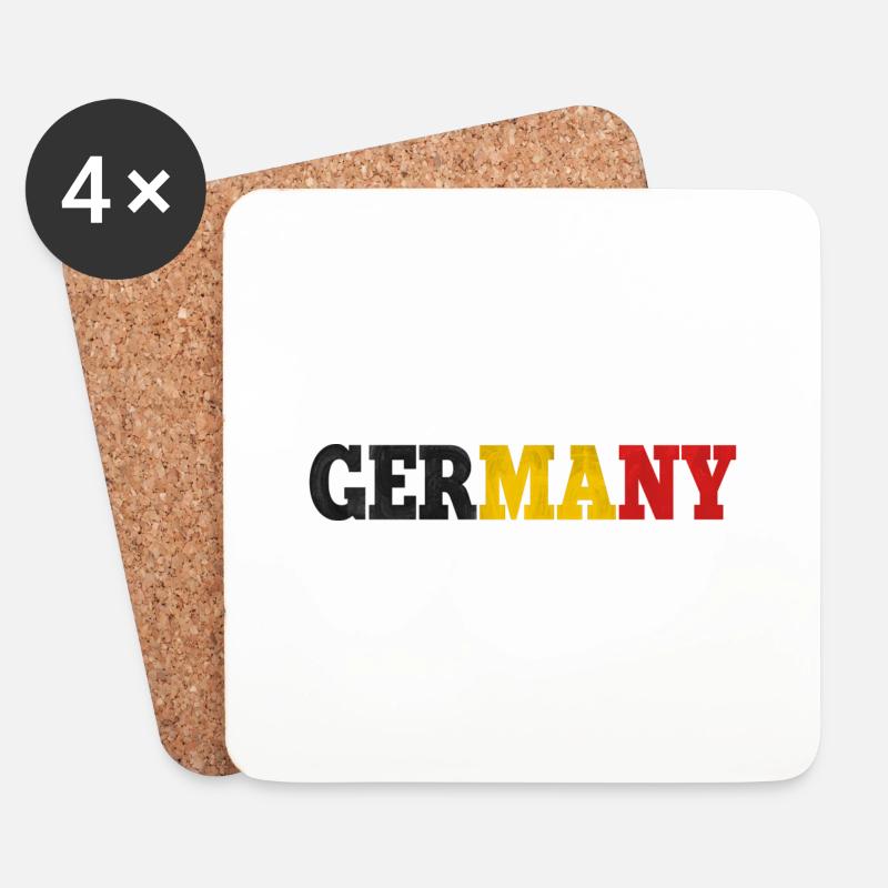 Deutschland - Untersetzer (4er-Set) - Weiß
