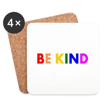 Be kind - Untersetzer (4er-Set) - Weiß - Vorne