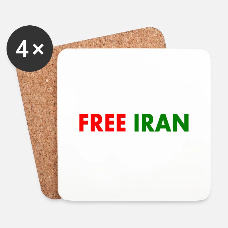 Free iran - Untersetzer (4er-Set) - Weiß