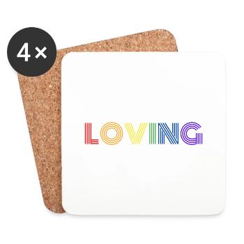 Loving - Coasters (set of 4) - white - Front