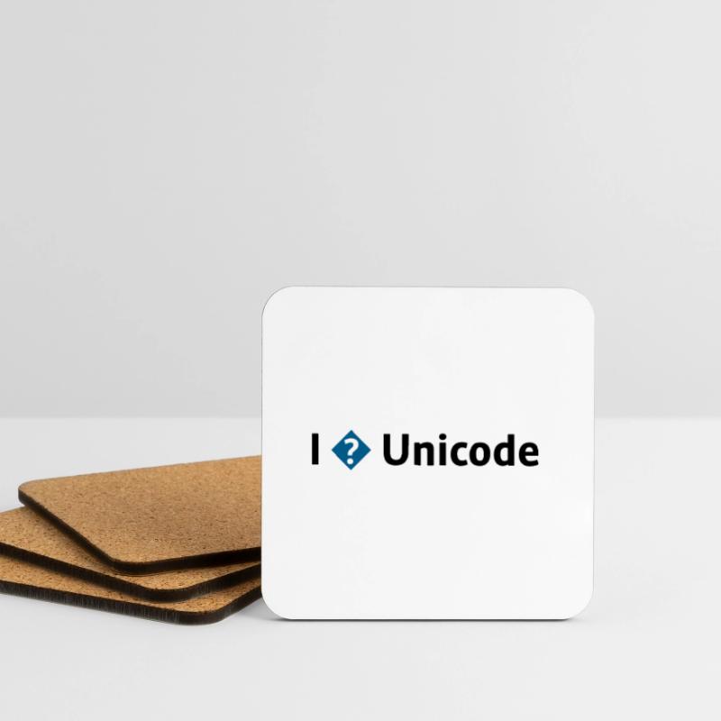I Love Unicode / I Hate Unicode / I ? Unicode Coasters (set of 4)