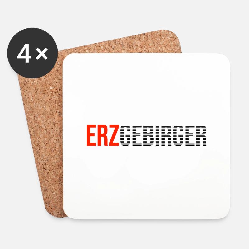 Erzgebirge Heimat - Untersetzer (4er-Set) - Weiß