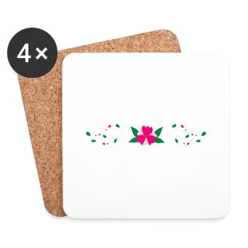 Flower Flower Plant - Coasters (set of 4) - white - Front
