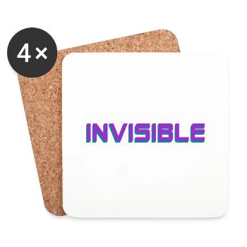 Invisible Unsichtbar - Untersetzer (4er-Set) - Weiß - Vorne