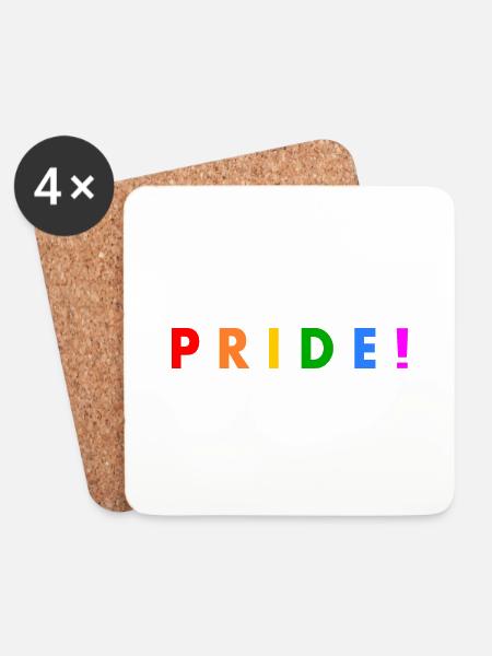 Pride - Untersetzer (4er-Set) - Weiß