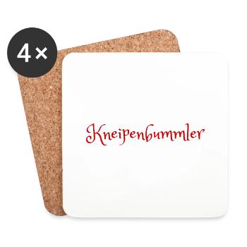 Kneipenbummler - Untersetzer (4er-Set) - Weiß - Vorne