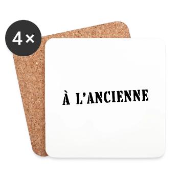 à l'ancienne - Dessous de verre (lot de 4) - blanc - Devant