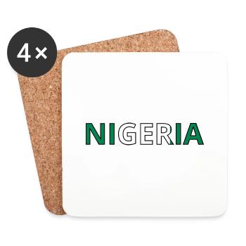 Drapeau Nigeria - Dessous de verre (lot de 4) - blanc - Devant