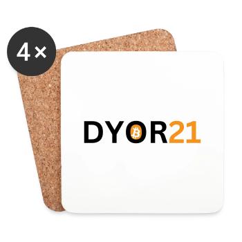 DYOR21 - Untersetzer (4er-Set) - Weiß - Vorne