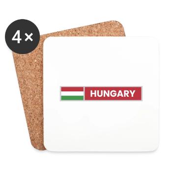 Hungary National Flag - Coasters (set of 4) - white - Front