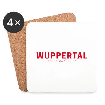 Wuppertal T-Shirt – Perfekt für Fans & Liebhaber - Untersetzer (4er-Set) - Weiß - Vorne