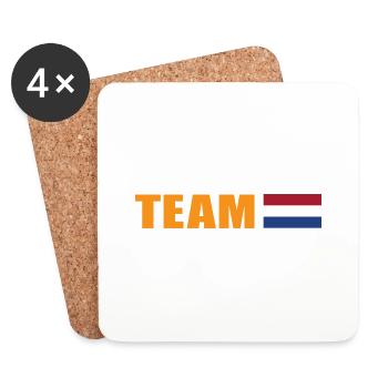 Support-Team Holland - Untersetzer (4er-Set) - Weiß - Vorne