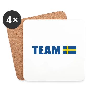 Support-Team Schweden - Untersetzer (4er-Set) - Weiß - Vorne