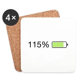 Fullenergy 115% Ladebalken - Untersetzer (4er-Set) - Weiß - Vorne