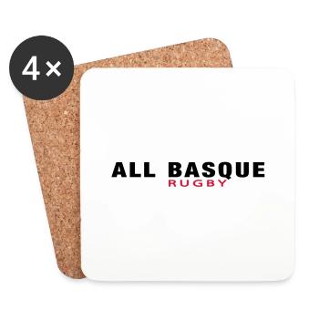 ALL BASQUE rugby v1 (2c) - Coasters (set of 4) - white - Front