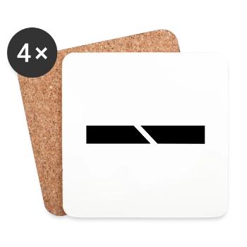 broken bar/Stripe/UK - Coasters (set of 4) - white - Front
