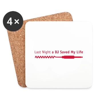 last_night_dj - Coasters (set of 4) - white - Front