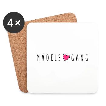 maedels herz gang - Untersetzer (4er-Set) - Weiß - Vorne