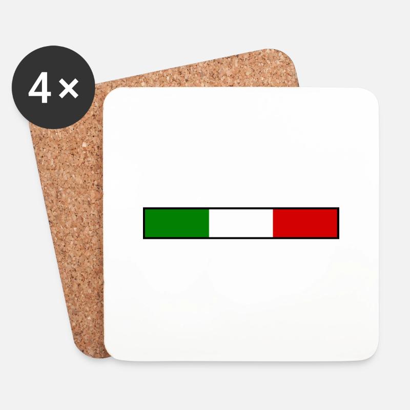Italien flagge - Untersetzer (4er-Set) - Weiß