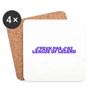 J'peux pas j ai League of legend - Dessous de verre (lot de 4) - blanc - Devant