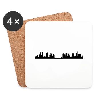 Frankfurt - Coasters (set of 4) - white - Front