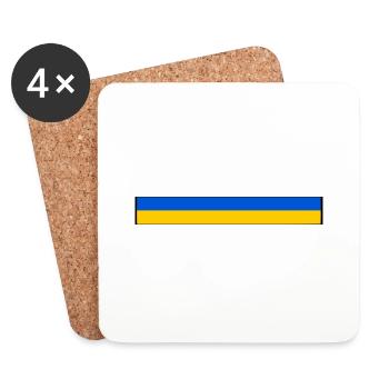 Ukraine - Coasters (set of 4) - white - Front