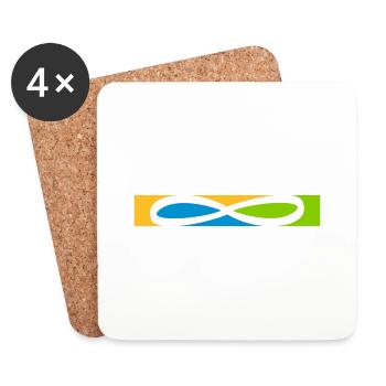 Stripe Infinity icon - Coasters (set of 4) - white - Front